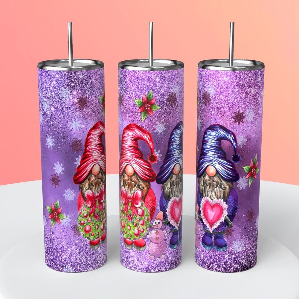 Purple gnomes 20 oz tumbler